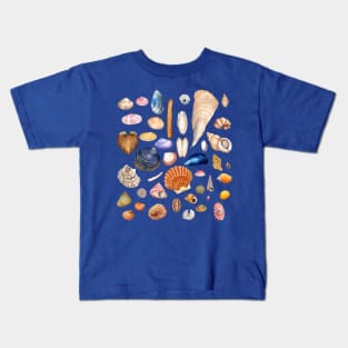 Watercolor Seashell Collection Kids T-Shirt